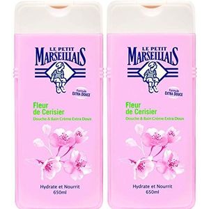 Le Petit Marseillais douche en bad bijzonder zacht - Cherry Blossom Fles - 650 ml - Set van 2
