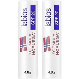 Neutrogena Noorse formule SPF 20 (2 x 4,8 g), lippenbalsem voor droge en gebarsten lippen, zonnecrème tegen UVA- en UVB-stralen, vochtbalsem