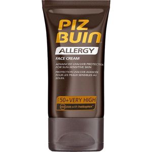 Piz Buin - Allergy Face Cream - Gezichtscrème - Zon-gevoelige Huid - SPF50+ - 50 ml