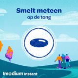 Imodium Instant Smelttablet 2 mg bij waterige diarree en langdurige diarree - diarreeremmer - anti-diarree - 1 x 10 stuks