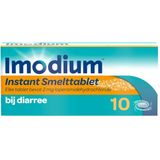Imodium Instant Smelttablet 2 mg bij waterige diarree en langdurige diarree - diarreeremmer - anti-diarree - 1 x 10 stuks