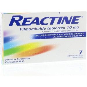 Reactine Allergietabletten Cetirizine 10 mg - 7 tabletten