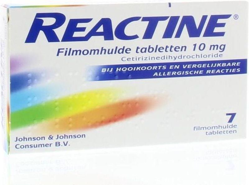 Reactine Allergietabletten Cetirizine 10 mg - 7 tabletten