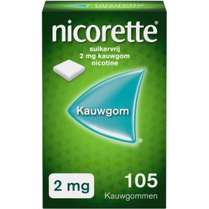Nicorette Suikervrij Kauwgom 2 mg Classic 105 stuks