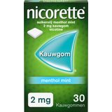 Nicorette Kauwgom 2mg menthol mint  30 stuks