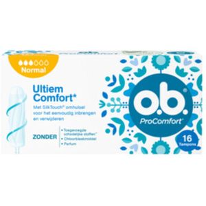 O.B. ProComfort Tampons - Normal - 16 Stuks - Dynamic Fit™ - SilkTouch™