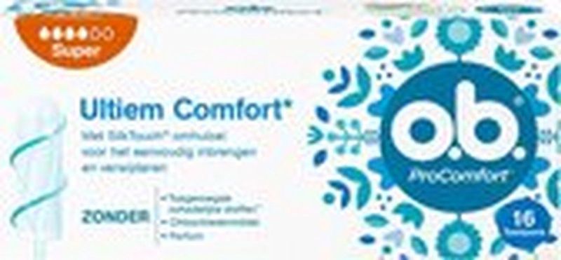 O.B. ProComfort Tampons Super - 16 Stuks - Dynamic Fit™ - SilkTouch™