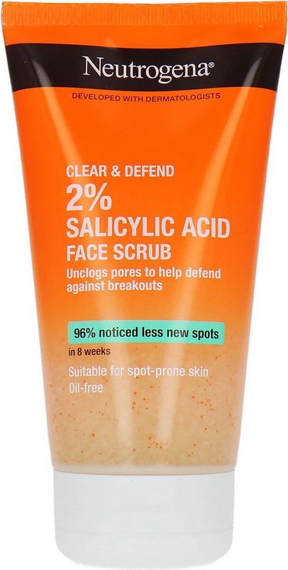Neutrogena - Clear & Defend - Gezichtsscrub - 150ml - Salicylzuur