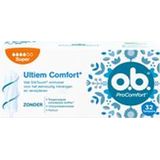 O.B. Original Tampons - Super Plus - 16 Stuks - Groeven-Technologie