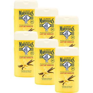Le petit Marseillais Douchecrème Vanillemelk 6 x 250ml - Voordeelverpakking