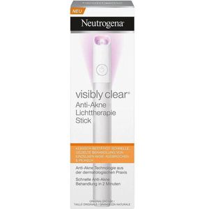 Neutrogena Visibly Clear anti-acne lichttherapie-stick voor zachte acnebehandeling voor thuis onderweg, vermindert puistjes en ontstekingen met blauw rood licht