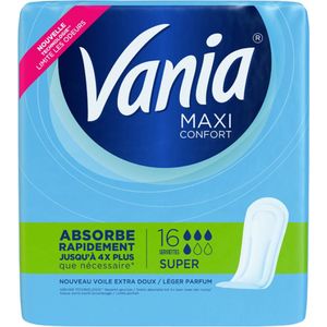 Vania - Maxi Comfort Super - Maandverband - 16 Stuks