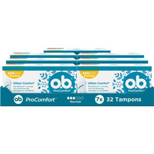 o.b. ProComfort Normal - Tampons - 7x32 stuks - Met Dynamic Fit™-technologie en SilkTouch® oppervlak