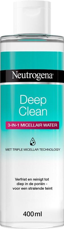 Neutrogena® Deep Clean 3-in-1 micellair water - gezichtsreiniging met intensieve werking tot diep in de huid - 1 x 400 ml