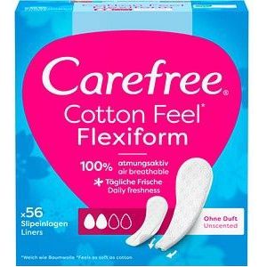 Carefree - Cotton Feel Flexiform Inlegkruisjes - 56 Stuks - Parfumvrij