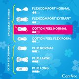 Carefree Cotton Feel Normal inlegkruisjes met frisse geur, normale maat, 56 stuks (pak van 1)