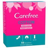 Carefree Cotton Feel Normal inlegkruisjes met frisse geur, normale maat, 56 stuks (pak van 1)