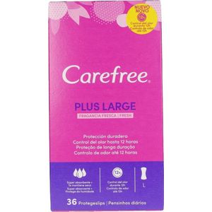 Carefree Plus Large Fresh - Inlegkruisjes - 36 stuks - Zeer Absorberend