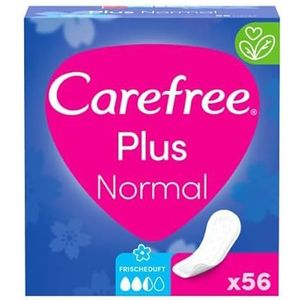 Carefree Slipinleg Plus normaal, met frisse geur, super absorberende inlegkruisjes, 5-delige set, 56 stuks per verpakking