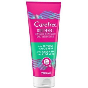 Carefree Duo Effect Intimate Cleanser Green Tea  Aloe Vera 200ml