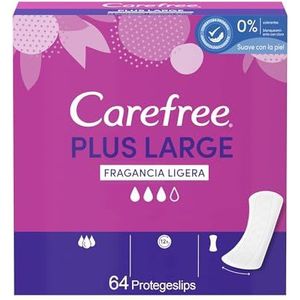 Carefree Inlegkruisjes Plus Large Lichte Geur, 64 Stuk, 240 g, 5 Stuk
