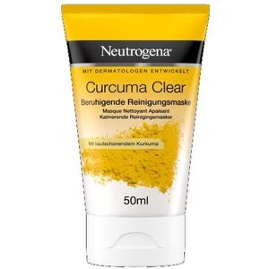 Neutrogena Curcuma Clear kalmerend reinigingsmasker, beauty-gezichtsmasker met huidvriendelijke kurkuma, gezichtsverzorgingsmasker voor gezichtsreiniging bij onzuivere, gevoelige huid (50 ml)