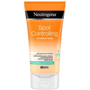 Neutrogena Spot Controlling gezichtscrub, salicylzuur, voor acne-gevoelige huid, 150 milliliter