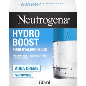Neutrogena Hydro Boost Aqua Crème, gezichtscrème, verzorging, dagcrème voor droge huid, parfumvrij, 50 ml
