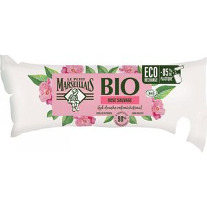 Le Petit Marseillais Berlingot Navulverpakking douchegel biologisch, hydraterend, pH-neutraal, wilde roze, 250 ml