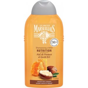 Le Petit Marseillais shampoo, voedingsstof, droog, broos en broos haar, biologische honing en biologische Shea