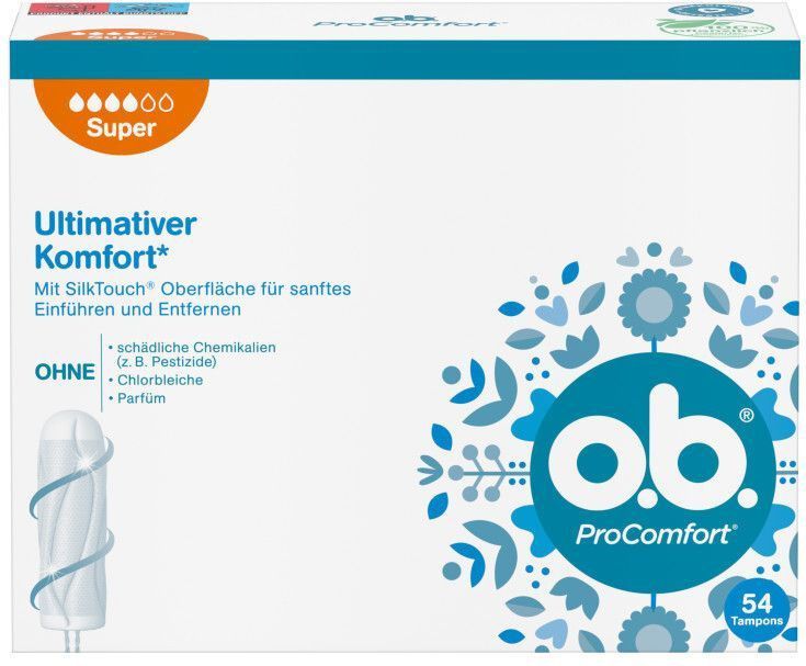 o.b. ProComfort Plus - Tampons - 54 Stuks - Plantaardige Tamponkern