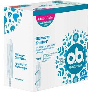 o.b. ProComfort - Tampons - Mini - 64 Stuks - Plantaardige Tamponkern