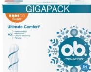 o.b.® ProComfort® Super Tampons voor de zwaardere menstruatiedagen, met Dynamic Fit™-technologie en SilkTouch® oppervlak voor ultiem comfort* en betrouwbare bescherming, 54 stuks