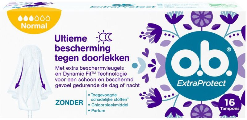 OB - ExtraProtect - Tampons - Normal - Gynaecologisch Getest - 100% Plantaardige Kern