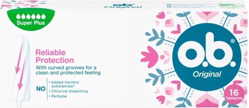 O.B. - Original Tampons - Super Plus - 100% Plantaardig - Chloorvrij