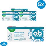 o.b.® ProComfort® Super Plus Tampons voor de zeer zware menstruatiedagen, met Dynamic Fit™-technologie en SilkTouch® oppervlak voor ultiem comfort* en betrouwbare bescherming, 16 stuks