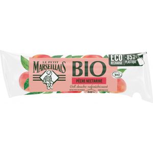 Le Petit Marseillais - Navulverpakking biologische verfrissende douchegel perzik nectarine (berlingot 250 ml) – 98% ingrediënten van natuurlijke oorsprong en pH-huidneutraal – eco-navulling – 85%