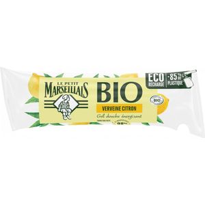 Le Petit Marseillais - Navulverpakking douchegel biologische verbena citroen (Berlingot 250 ml) – 98% ingrediënten van natuurlijke oorsprong en pH-neutraal voor de huid – eco-navulling – 85% kunststof