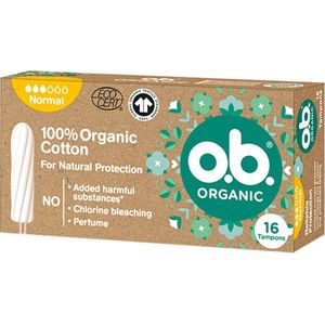 o.b. Organic - Tampons - 16 st - Katoen - Voor Vrouwen