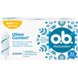 o.b.® ProComfort® Normal tampons voor de gemiddelde tot zware menstruatiedagen, met Dynamic Fit™-technologie en SilkTouch® oppervlak voor ultiem comfort* en betrouwbare bescherming, 32 stuks