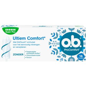 O.B. - ProComfort Super Plus - Tampons - 16 Stuks - Gynaecologisch Getest