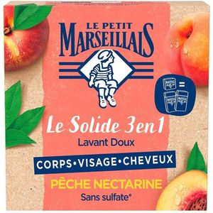 Le Petit Marseillais - Solide 3-in-1 - Bio Perzik & Nectarine - Hydraterende Shower en Shampoo Bar