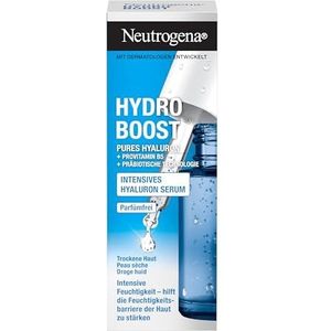 Neutrogena Hydro Boost Intensief hyaluronserum (15 ml), parfumvrije gezichtsverzorging met 2 vormen puur hyaluronzuur, geeft direct intensieve hydratatie, geschikt voor alle huidtypes