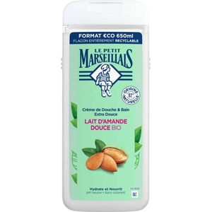 Le Petit Marseillais Douchegel en badcrème, extra zacht, amandel, 650 ml