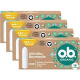 o.b. Organic Normal, biologische tampons voor middelgrote tot sterkere dagen, van 100% biologisch katoen voor natuurlijke bescherming (4 x 16 stuks)