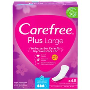 Carefree - Plus Large Light Scent - Inlegkruisjes - 48 Stuks