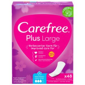 Carefree Plus Large Fresh Scent inlegkruisjes 48 st