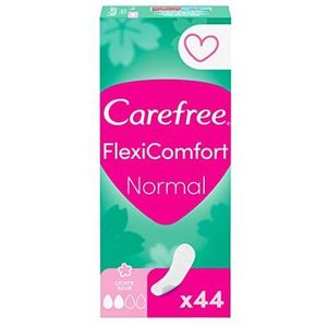 Carefree FlexiComfort Inlegkruisjes met lichte, flexibele en ultradunne geur voor een langdurig fris gevoel, normale maat, 44 stuks
