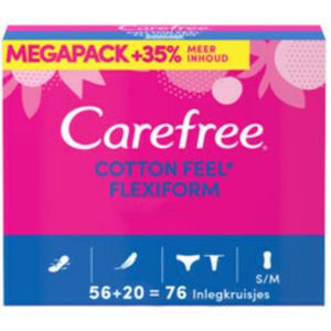 Carefree Cotton Feel Flexiform Fresh 76 stuks