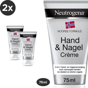 Neutrogena Hand & Nagel crème - voedende handcrèmes - handcrème droge handen - intensieve hydratatie en verzorging - 2 x 75 ml